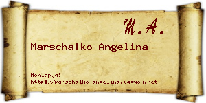Marschalko Angelina névjegykártya